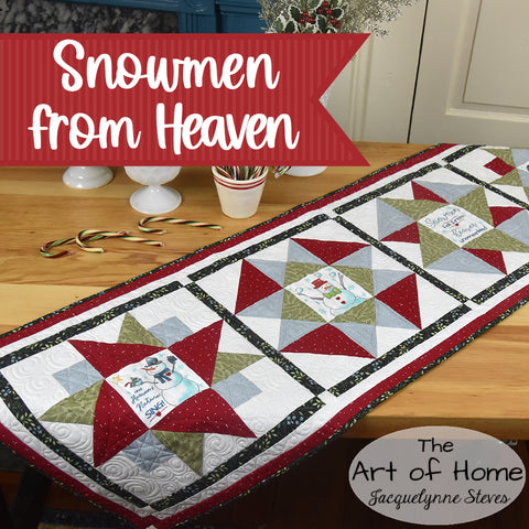 Snowmen from Heaven Table Runner Pattern - Digital