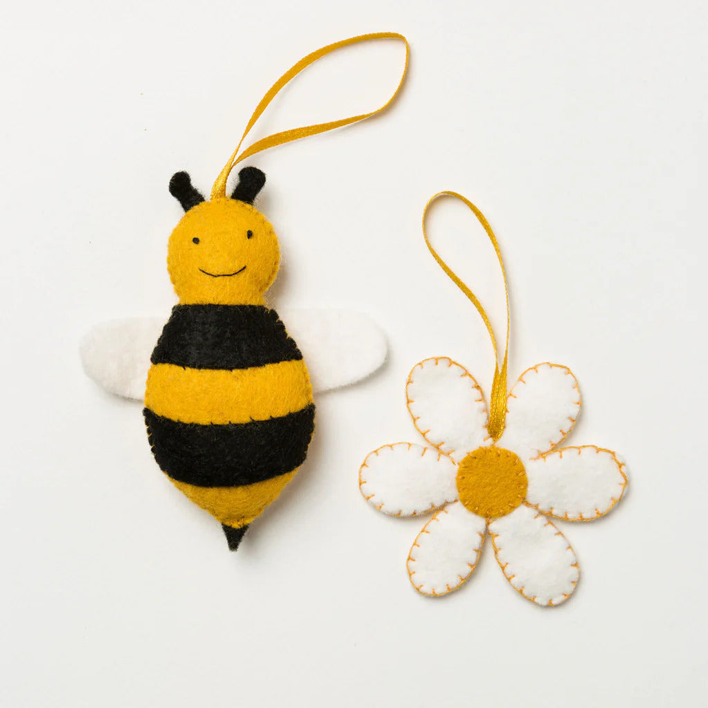 Bee & Flower Felt Ornament Kit - The Art of Home - Jacquelynne Steves