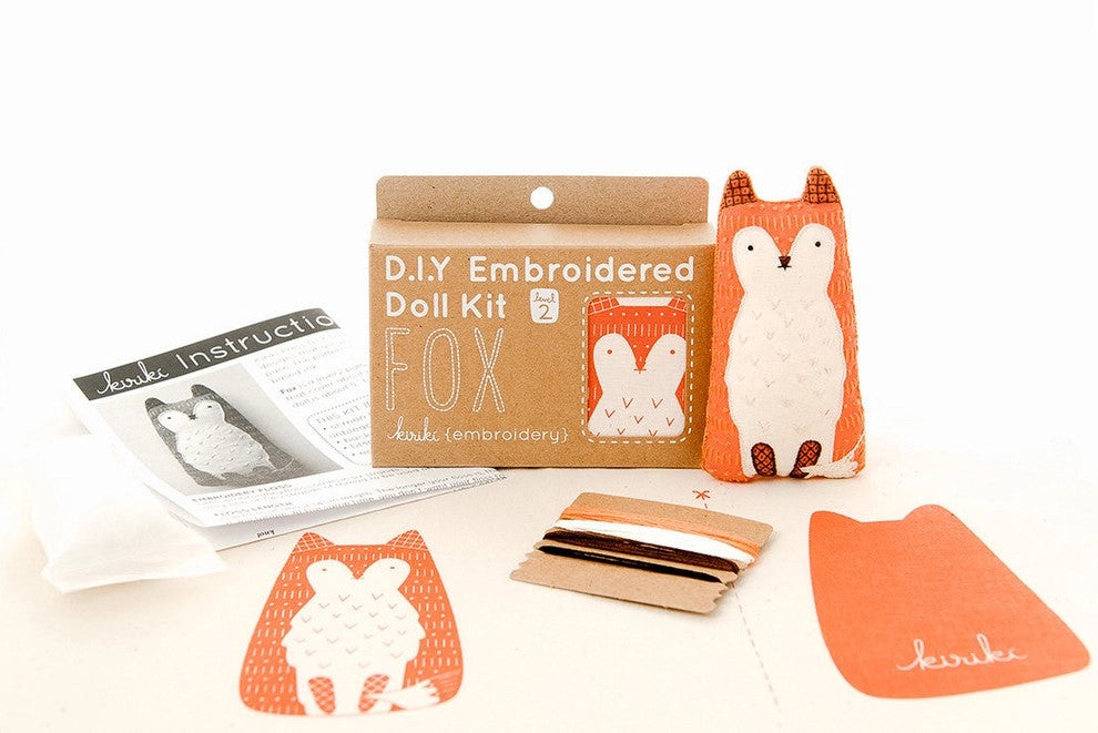 Fox Embroidery Kit - Jacquelynne Steves