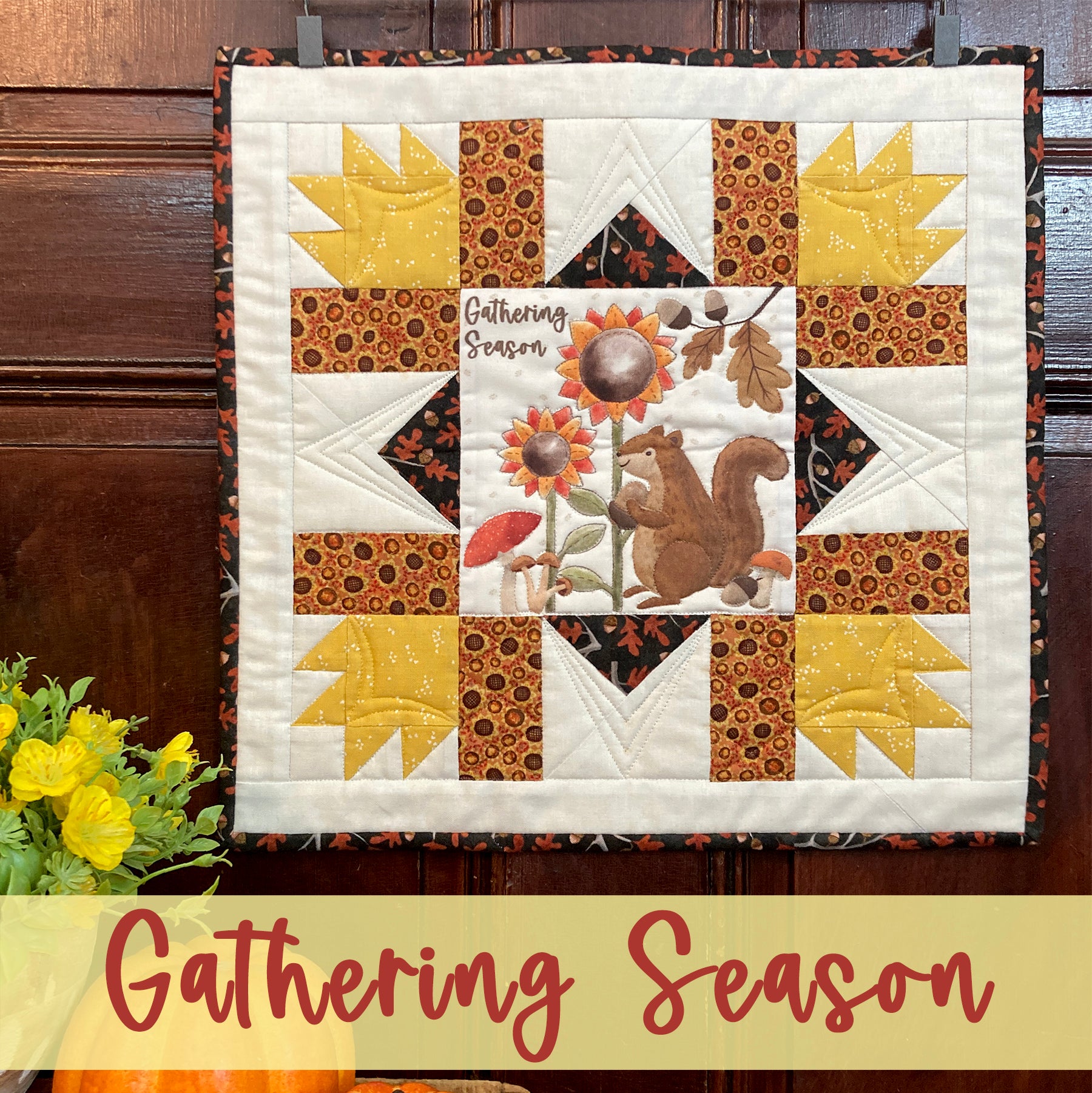 Gathering Season Mini Quilt Wall Hanging Kit - Jacquelynne Steves