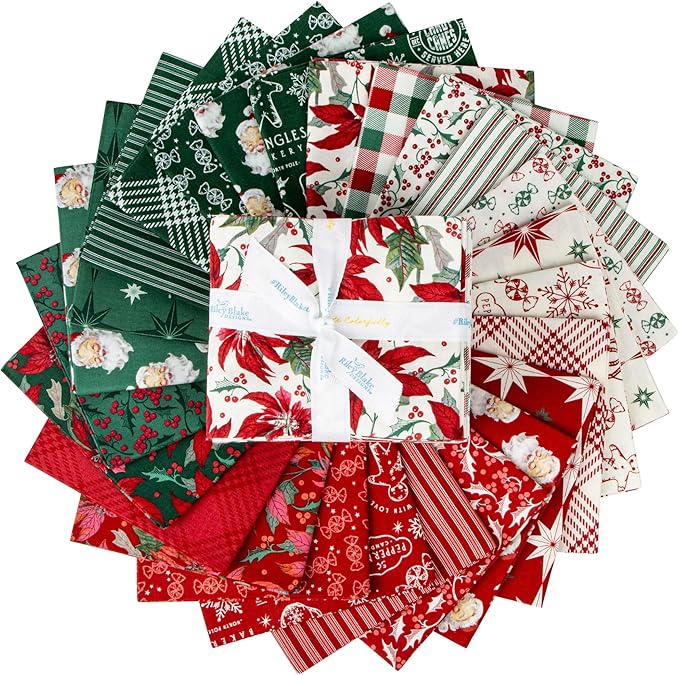 Merry Little Christmas Fat Quarter Fabric Bundle - The Art of Home - Jacquelynne Steves