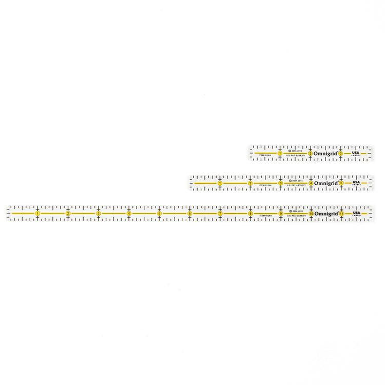 Omnigrid Quarter Inch Seam Marking Ruler Trio - The Art of Home - Jacquelynne Steves