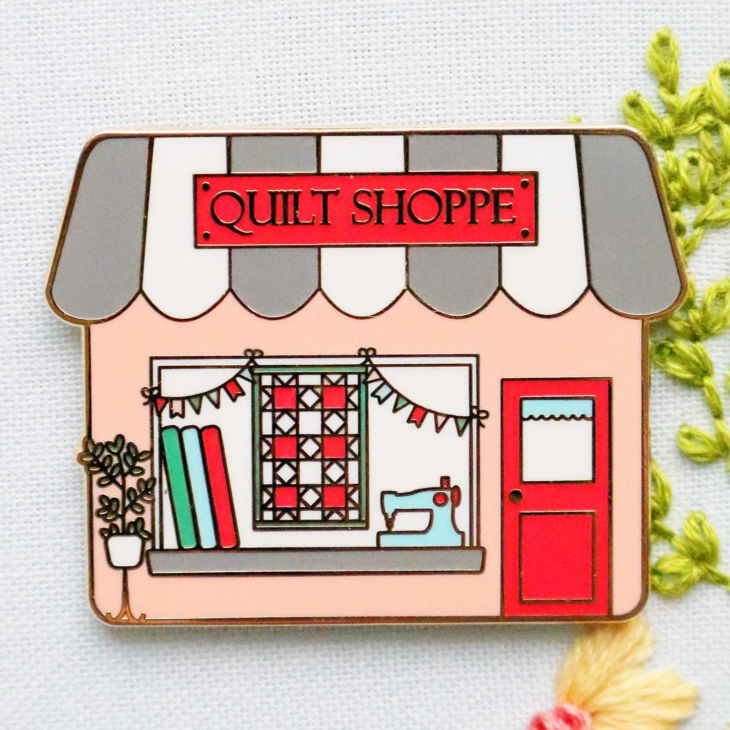 Quilt Shoppe Main Street Magnetic Needle Minder - Jacquelynne Steves