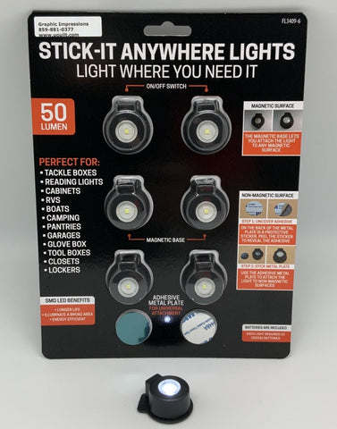 Stick It Anywhere Lights - Pack of 6