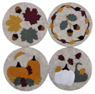 Autumn Coasters & Ornaments Kit - Jacquelynne Steves