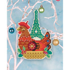 French Hen in Paris Cross Stitch Ornament Kit - Jacquelynne Steves