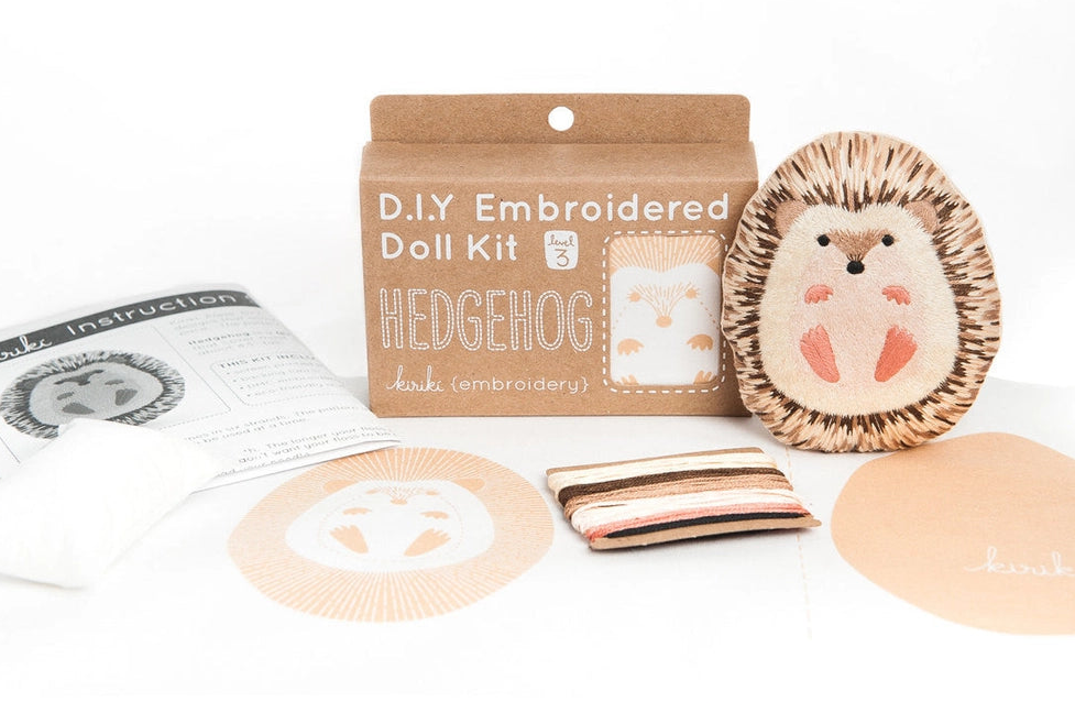 Hedgehog Embroidery Kit - Jacquelynne Steves