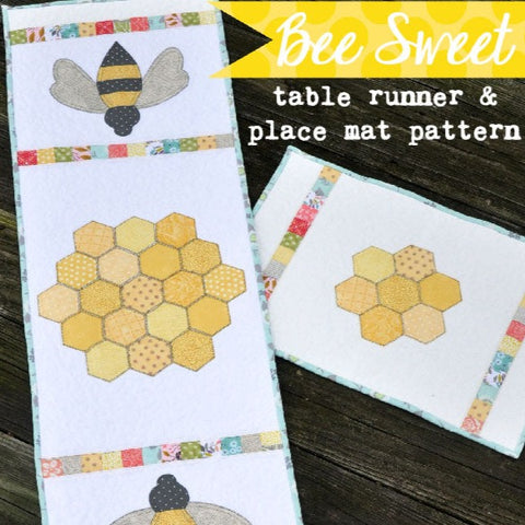 Bee Sweet Table Runner and Placemat Pattern- Digital