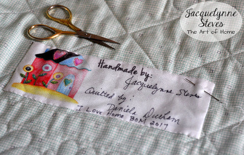 I Love Home Quilt Labels – Jacquelynne Steves, Quilt Labels