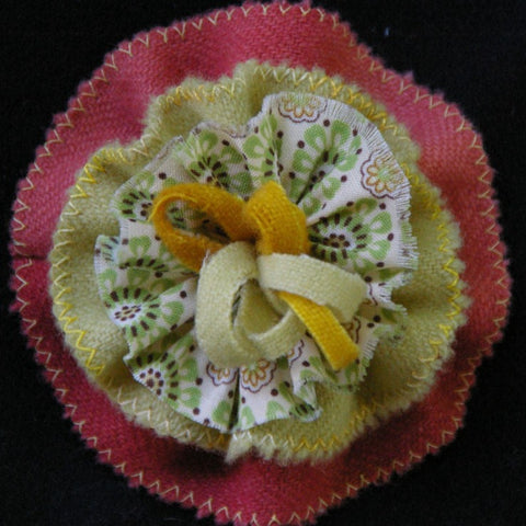 Ruffled Flower Pin Pattern