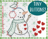 Snowmen & Silent Night Fabric Panels with Buttons!