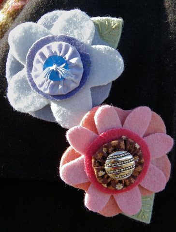 Wool Flower Pin Pattern